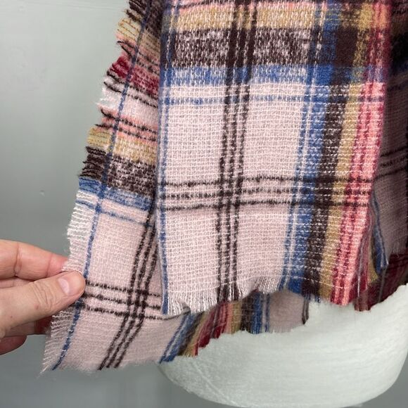 Old Navy Plaid Colorful warm soft large scarf - Picture 5 of 7